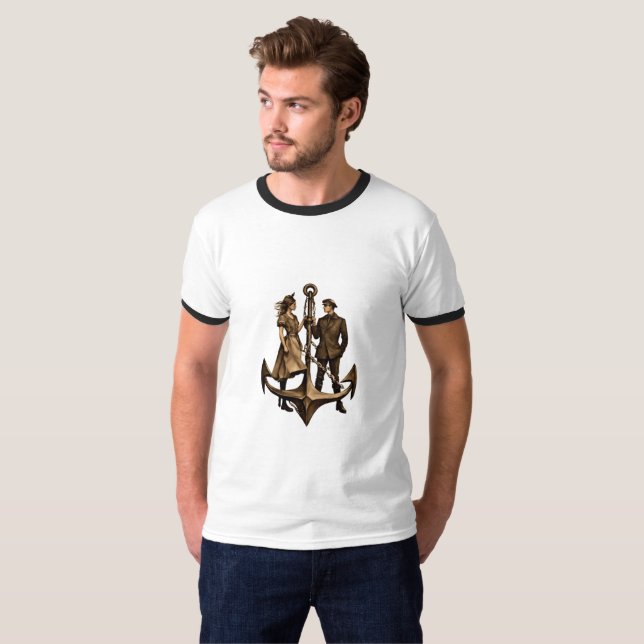 Segel- und Anchor-T - Shirt - Reise durch das Lebe (Vorne ganz)