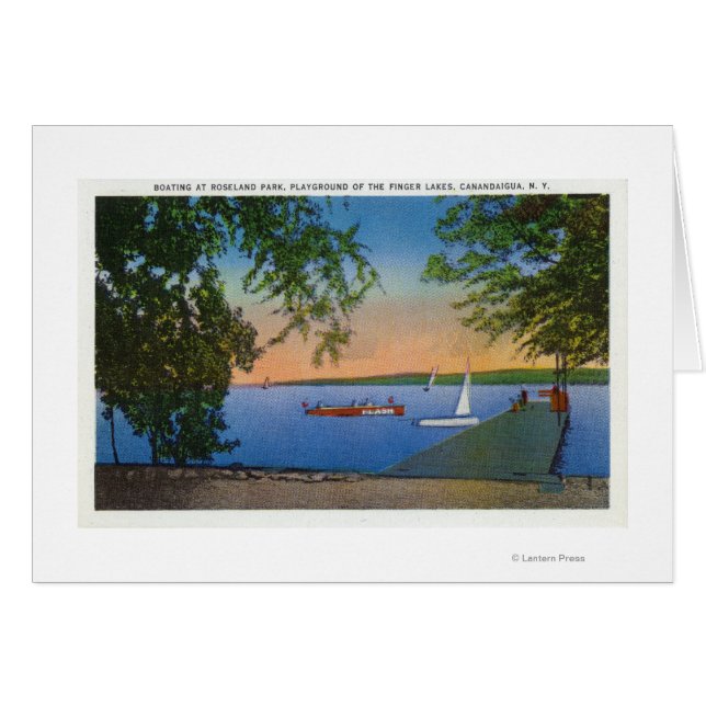 Segel- und Motorboote in der Szene von Roseland Pa (Vorderseite (Horizontal))