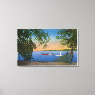 Segel- und Motorboote in der Szene von Roseland Pa Leinwanddruck