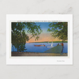 Segel- und Motorboote in der Szene von Roseland Pa Postkarte