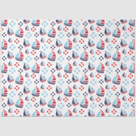 Segel- und Ringbootmuster Seidenpapier