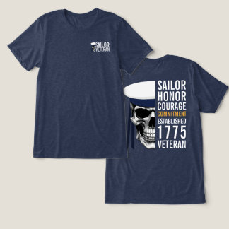 Segel Veteran Ehre Mut Verpflichtung Tri-Blend Shirt