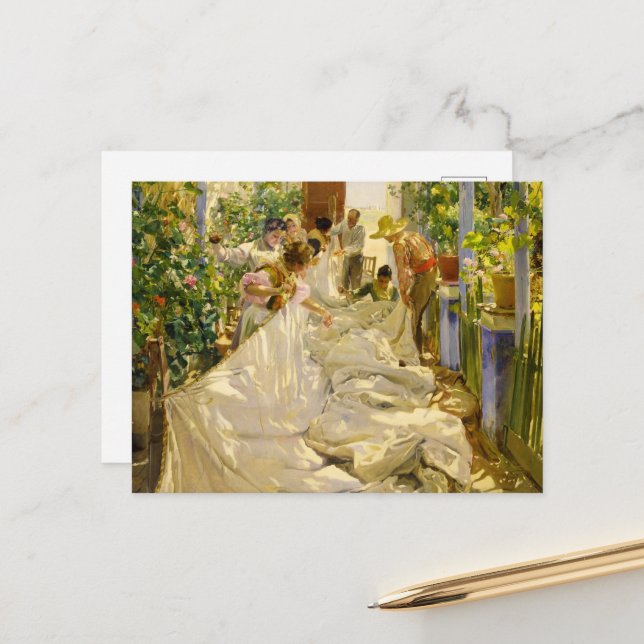Segel von Joaquin Sorolla Postkarte (Vorderseite/Rückseite Beispiel)