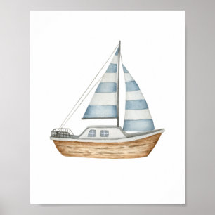 Segel weg Blaues Poster