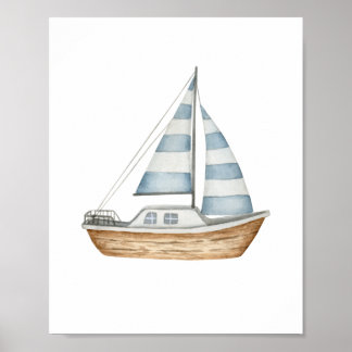 Segel weg Blaues Poster