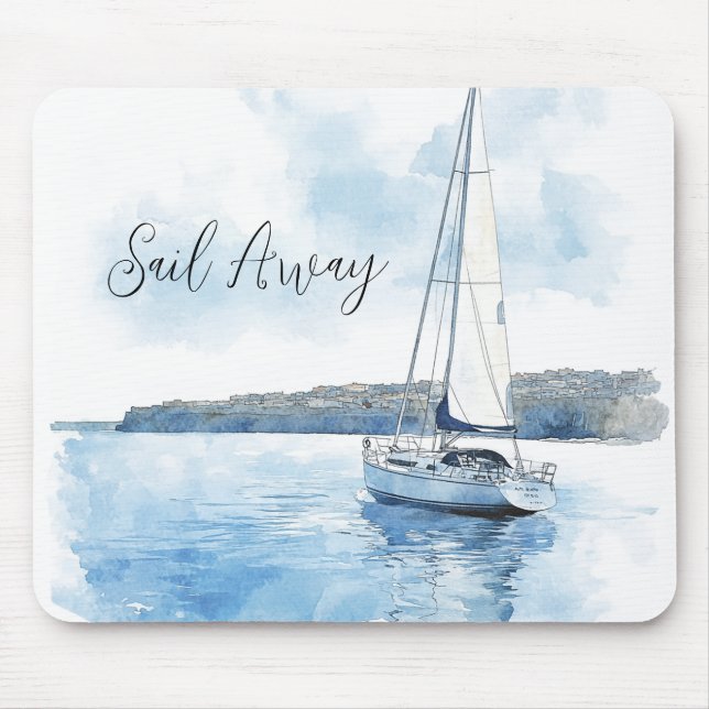 Segel weg Ozeanblick Mousepad (Vorne)