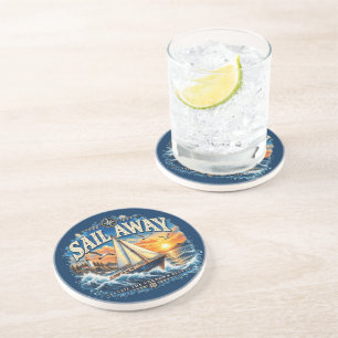 Segel Weg Segel Das Unbekannte Blaue Nautisch Getränkeuntersetzer