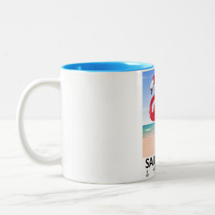 Segel weg Vintage-Reiseposter Zweifarbige Tasse
