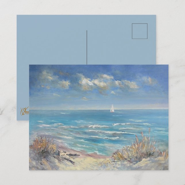 Segel weiter postkarte (Vorne/Hinten)