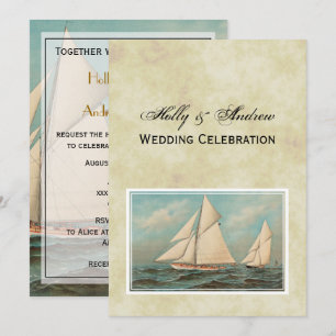 Segel-Yachten im Vintage-Look beim Rennen #1 Einladung