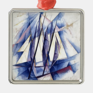 Segelbewegungen Silbernes Ornament