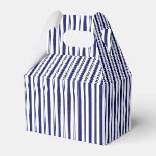 Segelblau-weiß gestreift geschenkschachtel