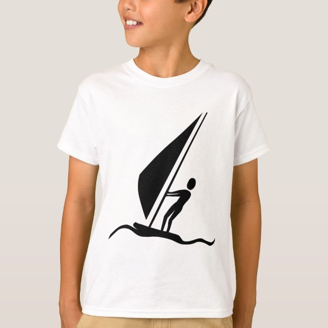 Segelboarding - Black T-Shirt (Vorderseite)