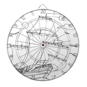 Segelboot 1 dartscheibe