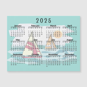 Segelboot 2025 Kalender Magnetkarte