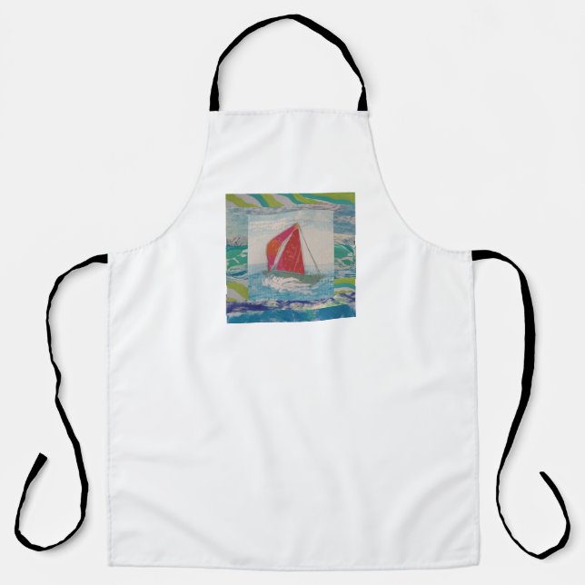 Segelboot Abstrakt Schürze (Vorderseite)