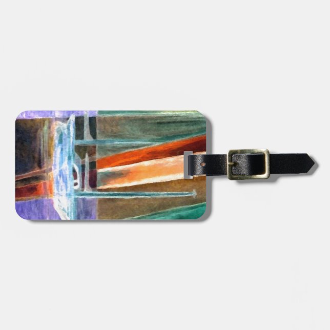 Segelboot-abstrakte immaterielle gepäckanhänger (Vorderseite horizontal)