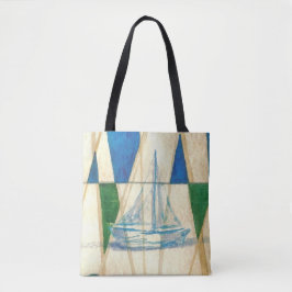 Segelboot-abstrakte Kunst, die SeeTaschen-Tasche