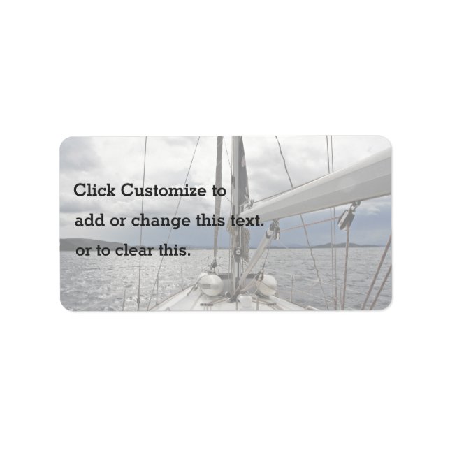 Segelboot Adressaufkleber (Vorne)