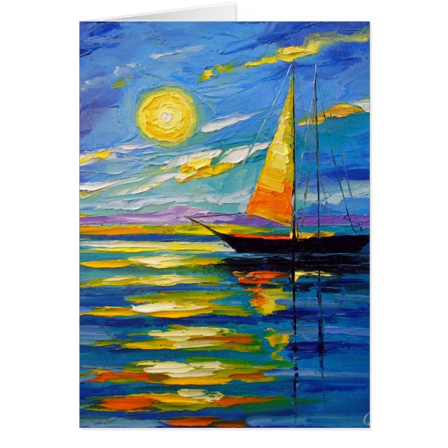 Segelboot am Sonnenuntergang (Vorne)