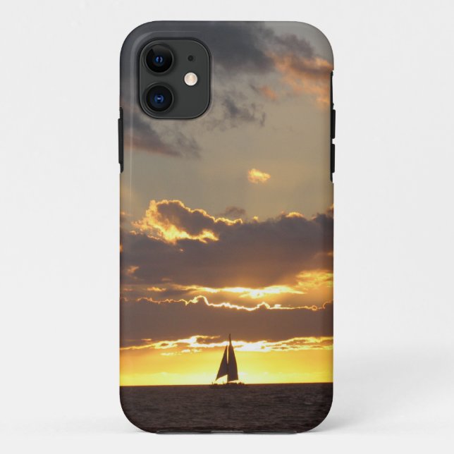 Segelboot am Sonnenuntergang Case-Mate iPhone Hülle (Rückseite)
