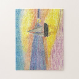 Segelboot am Sonnenuntergang Puzzle