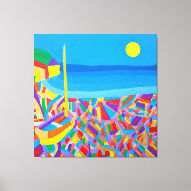 Segelboot an der Ostseestraße der Canvas Print Leinwanddruck (Vorderseite)