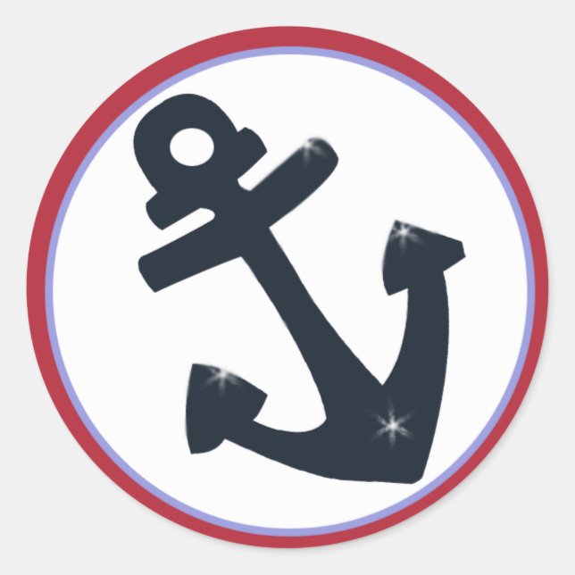 Segelboot Anker Umschlag Aufkleber / Favoriten (Vorderseite)