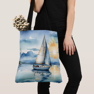 Segelboot Aquarell auf dem Lago Maggiore