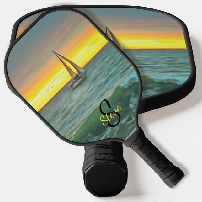 Segelboot auf Banderas Bay 0884 Pickleball Schläger (Von Creator hochgeladen)