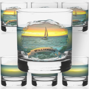 Segelboot auf Banderas Bay 0884 Whiskyglas