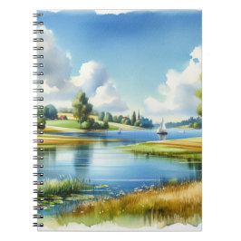 Segelboot auf dem See Notizblock