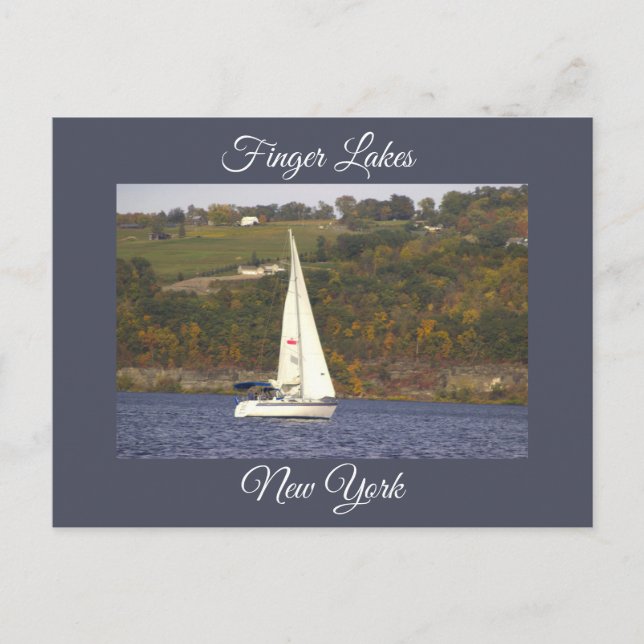 Segelboot auf der Postkarte (Vorderseite)