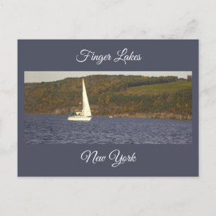 Segelboot auf einer Seen Postkarte