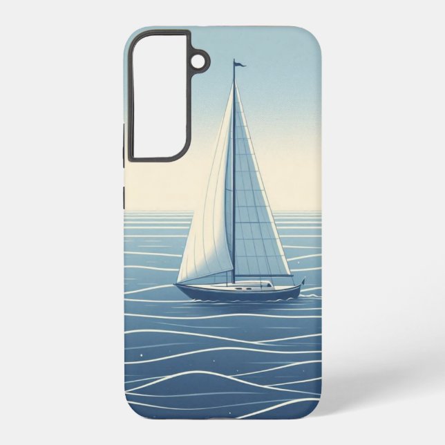 Segelboot auf hoher See Samsung Galaxy Hülle (Rückseite)