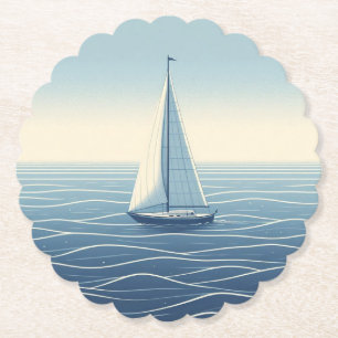Segelboot auf hoher See Untersetzer