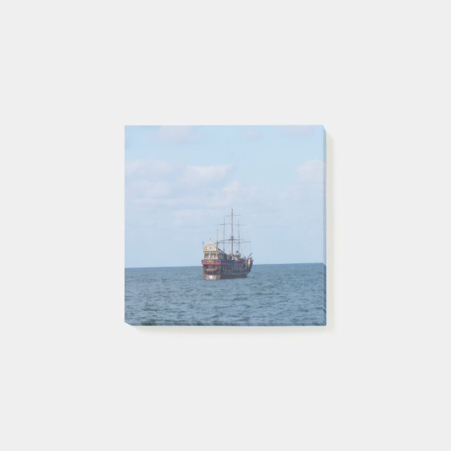 Segelboot auf Meer Küsten-Post-it-Notes Post-it Klebezettel (Vorderseite)