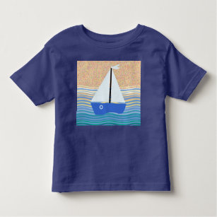 Segelboot auf Meereswellen Kleinkind T-shirt