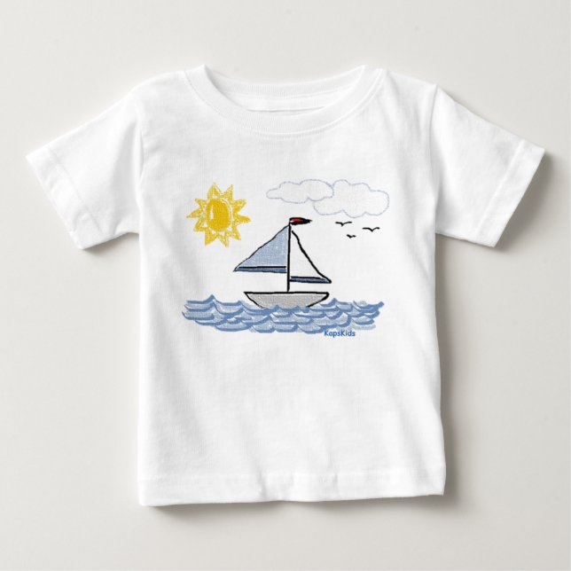 Segelboot Baby T-shirt (Vorderseite)