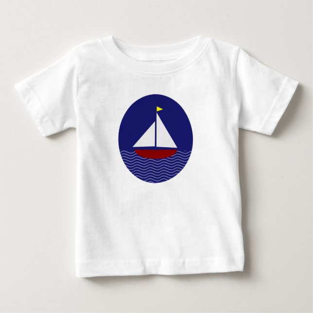 Segelboot Baby T-shirt (Vorderseite)