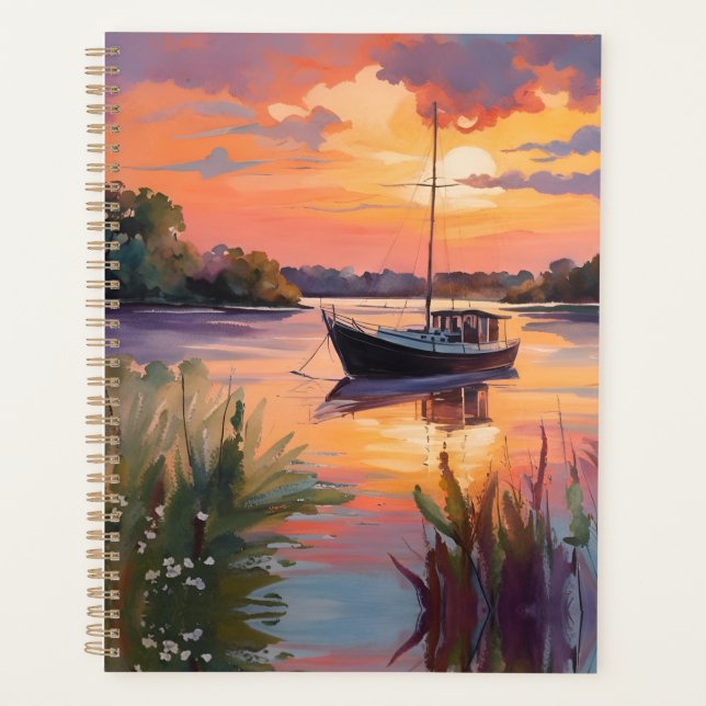 Segelboot bei Sunrise Planer (Vorderseite)