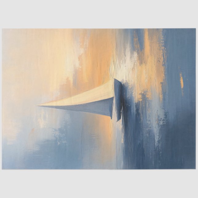 Segelboot bei Sunset Decoupage Seidenpapier (Vorderseite)