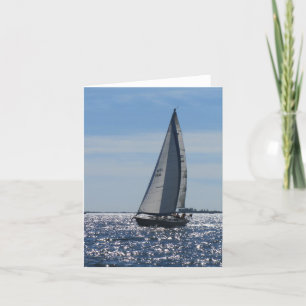 Segelboot bei Sunset Note Card  Dankeskarte