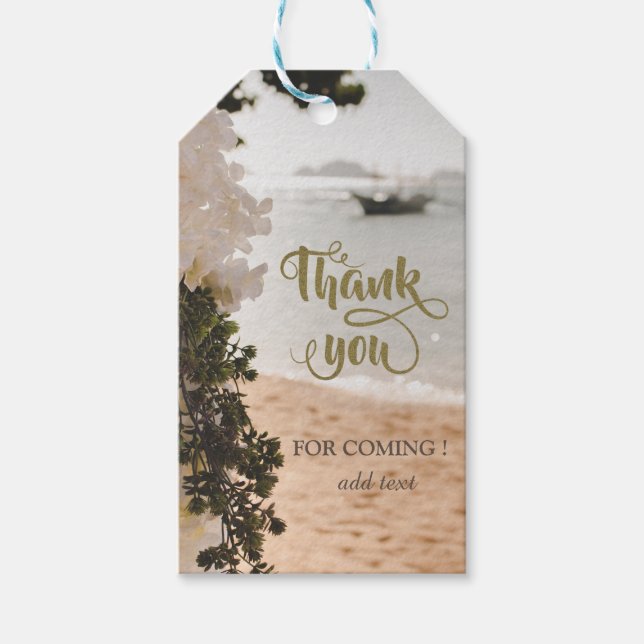 Segelboot Blume Strand Geschenkanhänger (Vorderseite)