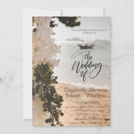 Segelboot Blume Strand Hochzeit Einladung