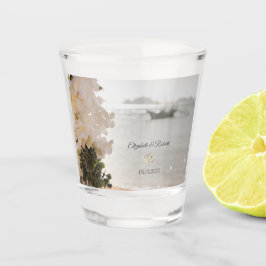 Segelboot Blume Strand Hochzeit Schnapsglas