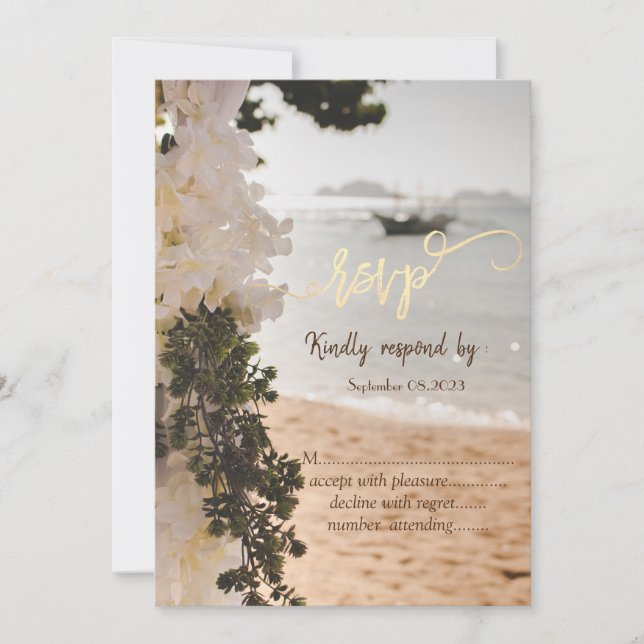 Segelboot Blume Strand UAWG Einladung (Vorderseite)