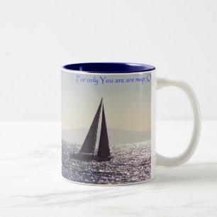 Segelboot/Catalina-Tasse Zweifarbige Tasse