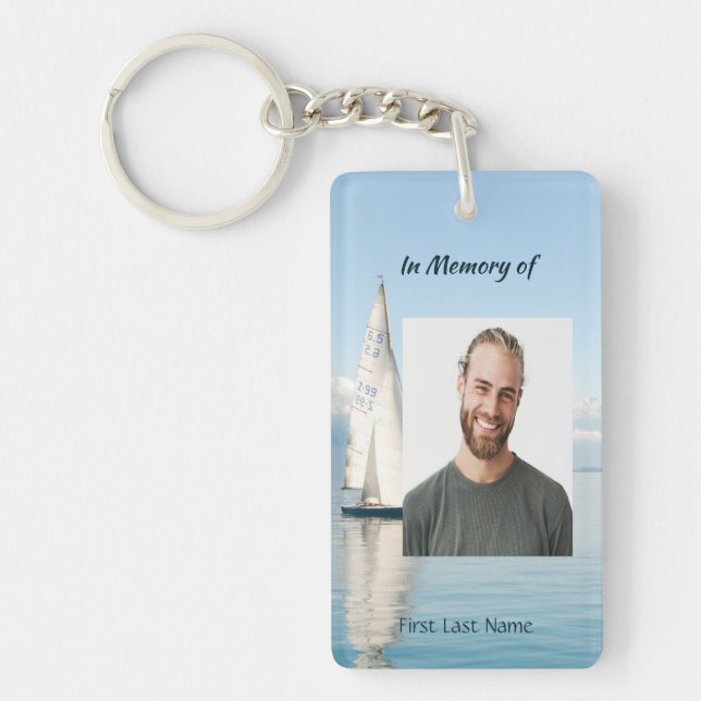 Segelboot christlich Memory Keepake Segelboot Schlüsselanhänger (Vorderseite)