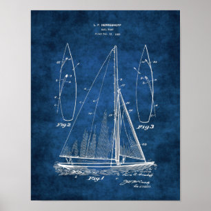 Segelboot-Dekordruck #1 Segeln-Geschenk Poster